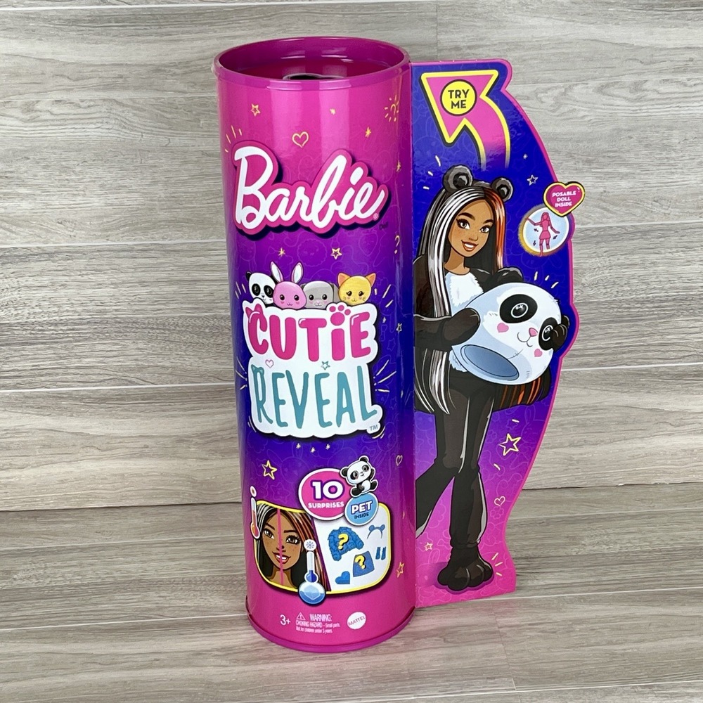 Barbie Cutie Reveal Doll Series 1 Panda Costume Pet Mattel HHG22 Kid Gift NIP